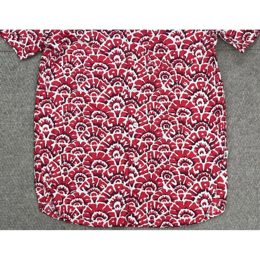 The North‎ Face Spell Out Men's Button Up Short Sleeve Shirt Size Small